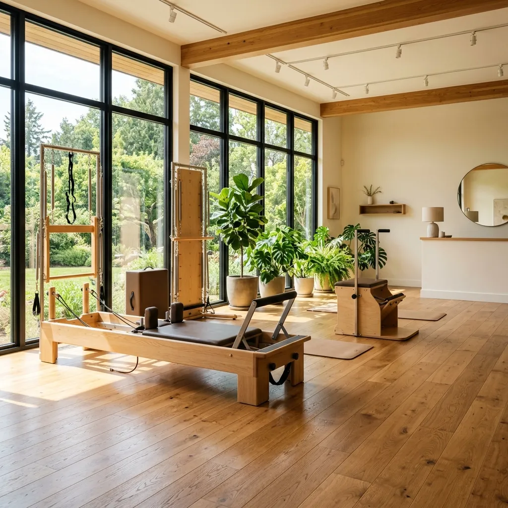 Espaço amplo e acolhedor do Karuna Studio com luz natural